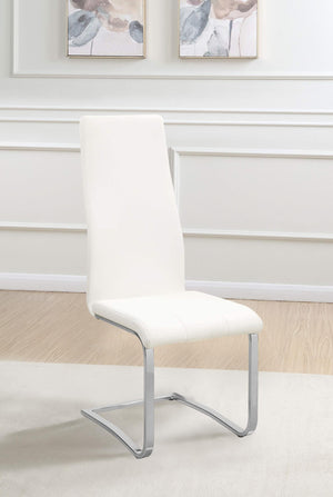 Silla de comedor tapizada Montclair blanca (juego de 4)