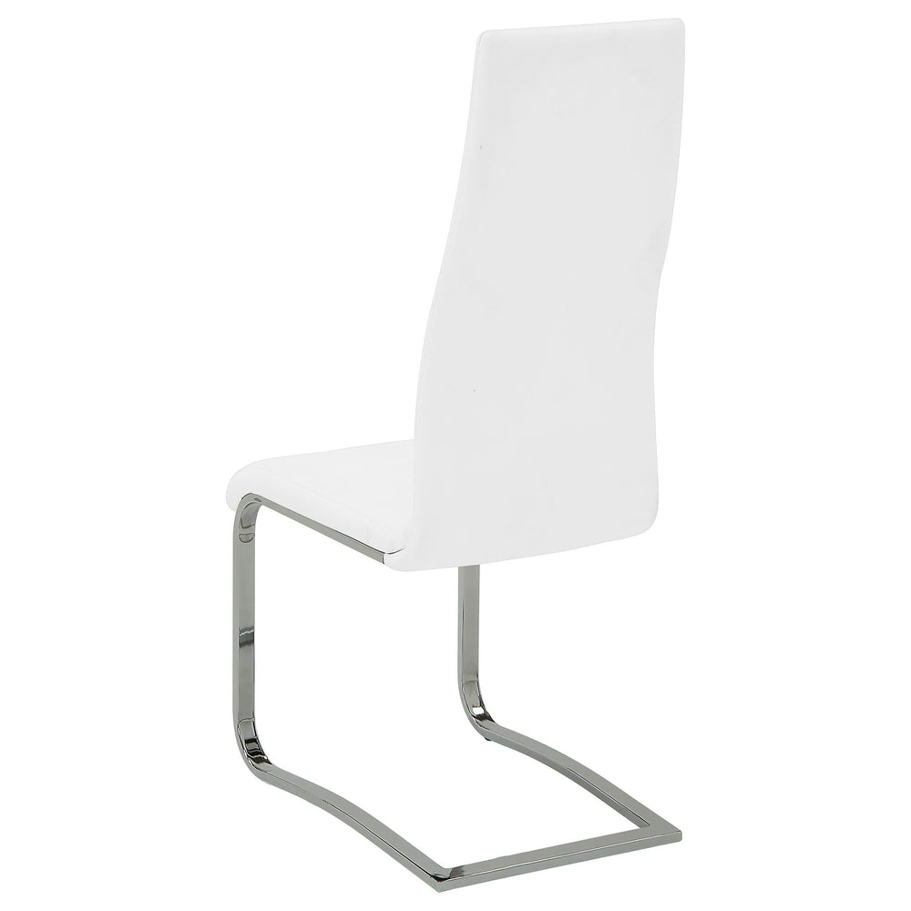 Silla de comedor tapizada Montclair blanca (juego de 4)
