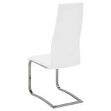 Silla de comedor tapizada Montclair blanca (juego de 4)