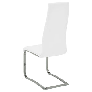 Silla de comedor tapizada Montclair blanca (juego de 4)