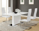 Silla de comedor tapizada Montclair blanca (juego de 4)