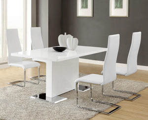Silla de comedor tapizada Montclair blanca (juego de 4)