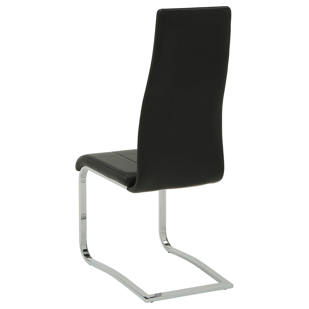 Silla de comedor tapizada Montclair negra (juego de 4)