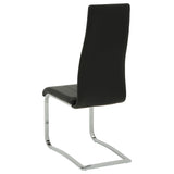 Silla de comedor tapizada Montclair negra (juego de 4)