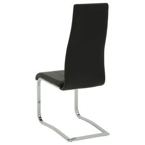 Silla de comedor tapizada Montclair negra (juego de 4)