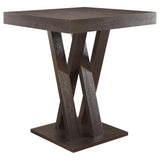 Mesa de bar estilo bistró Freda Square de 36 pulgadas con altura de pub, color capuchino