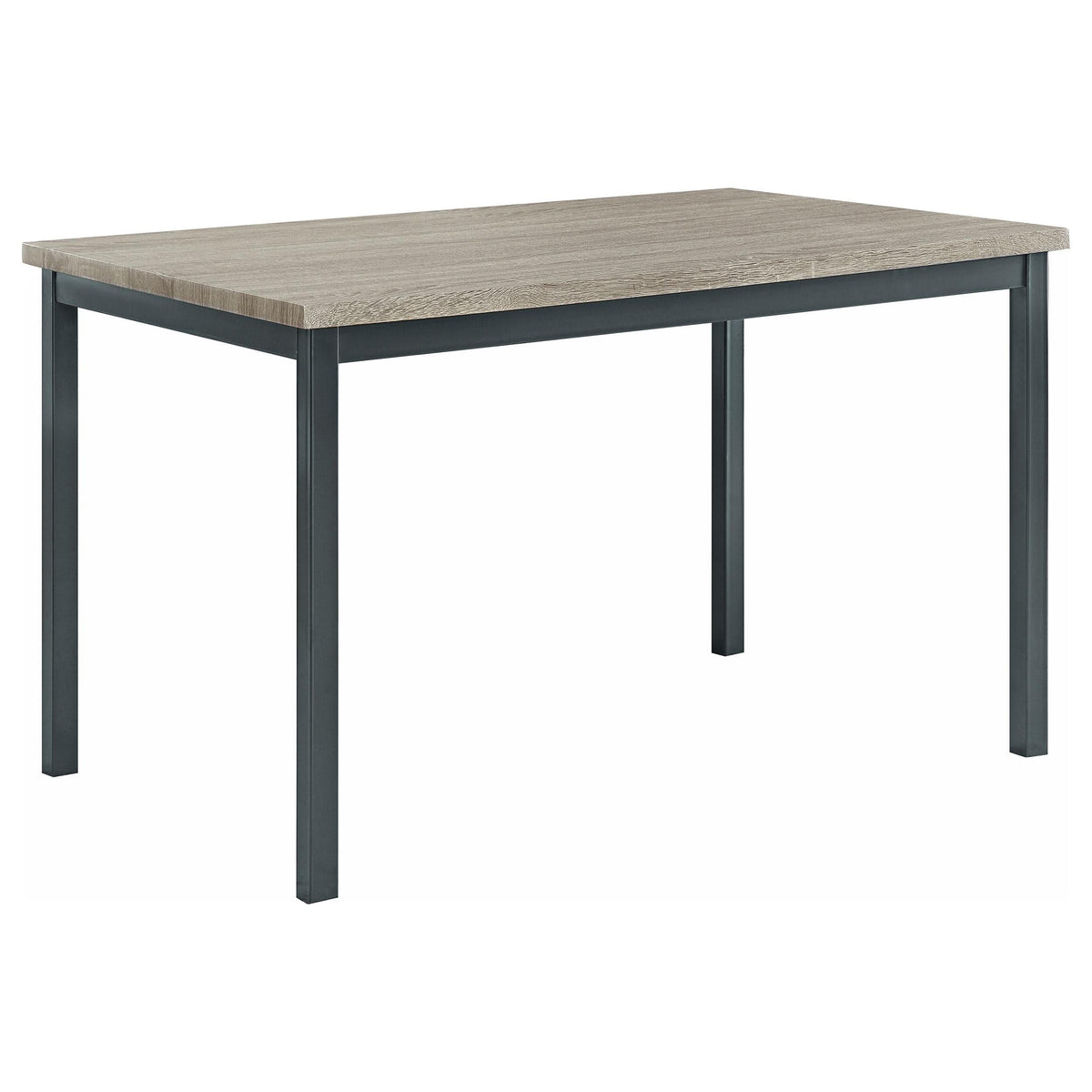 Juego de mesa de comedor rectangular Garza de 5 piezas, color negro