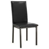 Juego de mesa de comedor rectangular Garza de 5 piezas, color negro