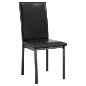 Juego de mesa de comedor rectangular Garza de 5 piezas, color negro
