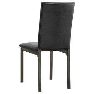 Juego de mesa de comedor rectangular Garza de 5 piezas, color negro