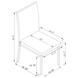 Juego de mesa de comedor rectangular Garza de 5 piezas, color negro