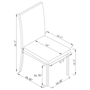 Juego de mesa de comedor rectangular Garza de 5 piezas, color negro