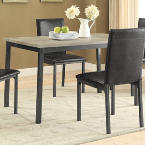 Mesa de comedor rectangular de madera de ingeniería Garza de 48 pulgadas, color gris
