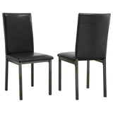 Silla de comedor tapizada Garza negra (juego de 2)