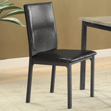 Silla de comedor tapizada Garza negra (juego de 2)