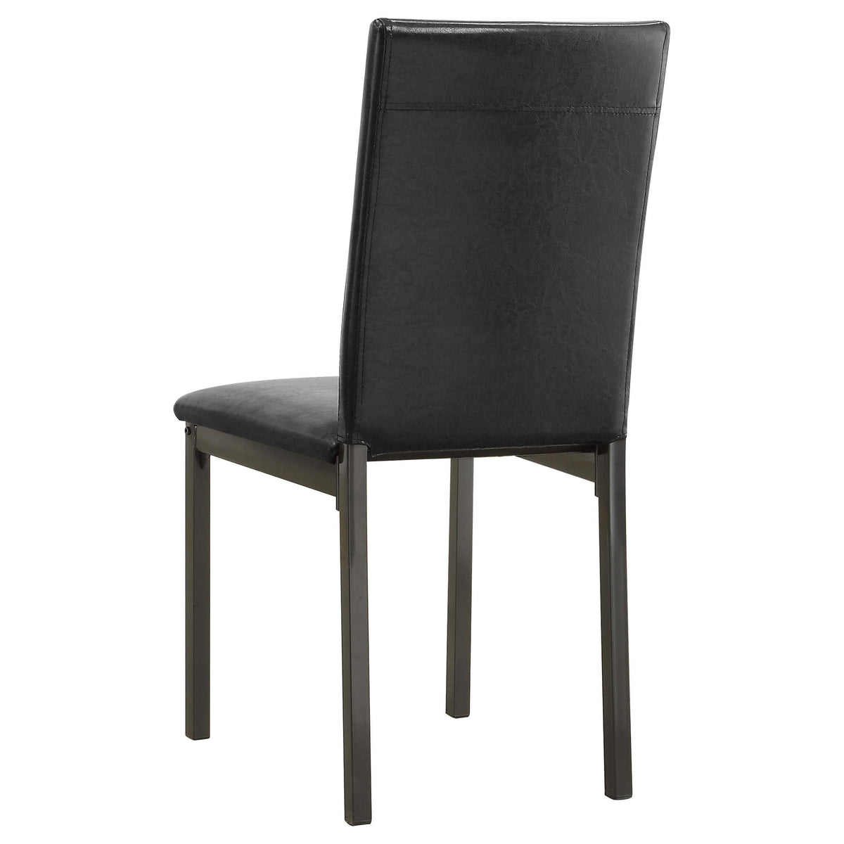 Silla de comedor tapizada Garza negra (juego de 2)