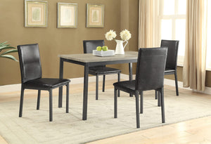 Silla de comedor tapizada Garza negra (juego de 2)