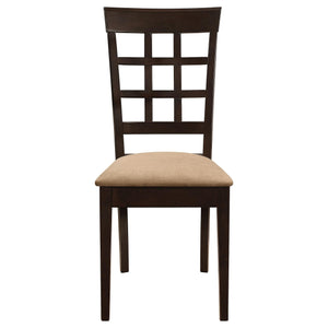 Juego de comedor rectangular Gabriel de 5 piezas de 59 pulgadas, color capuchino