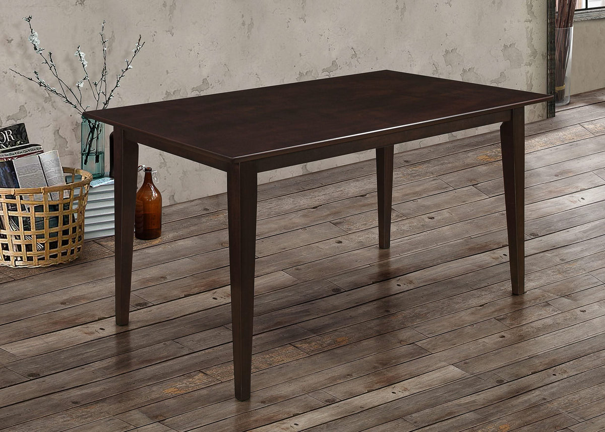 Mesa de comedor rectangular de madera Gabriel de 59 pulgadas color capuchino