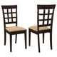 Silla de comedor Gabriel con respaldo enrejado, color capuchino (juego de 2)