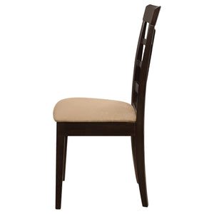 Silla de comedor Gabriel con respaldo enrejado, color capuchino (juego de 2)
