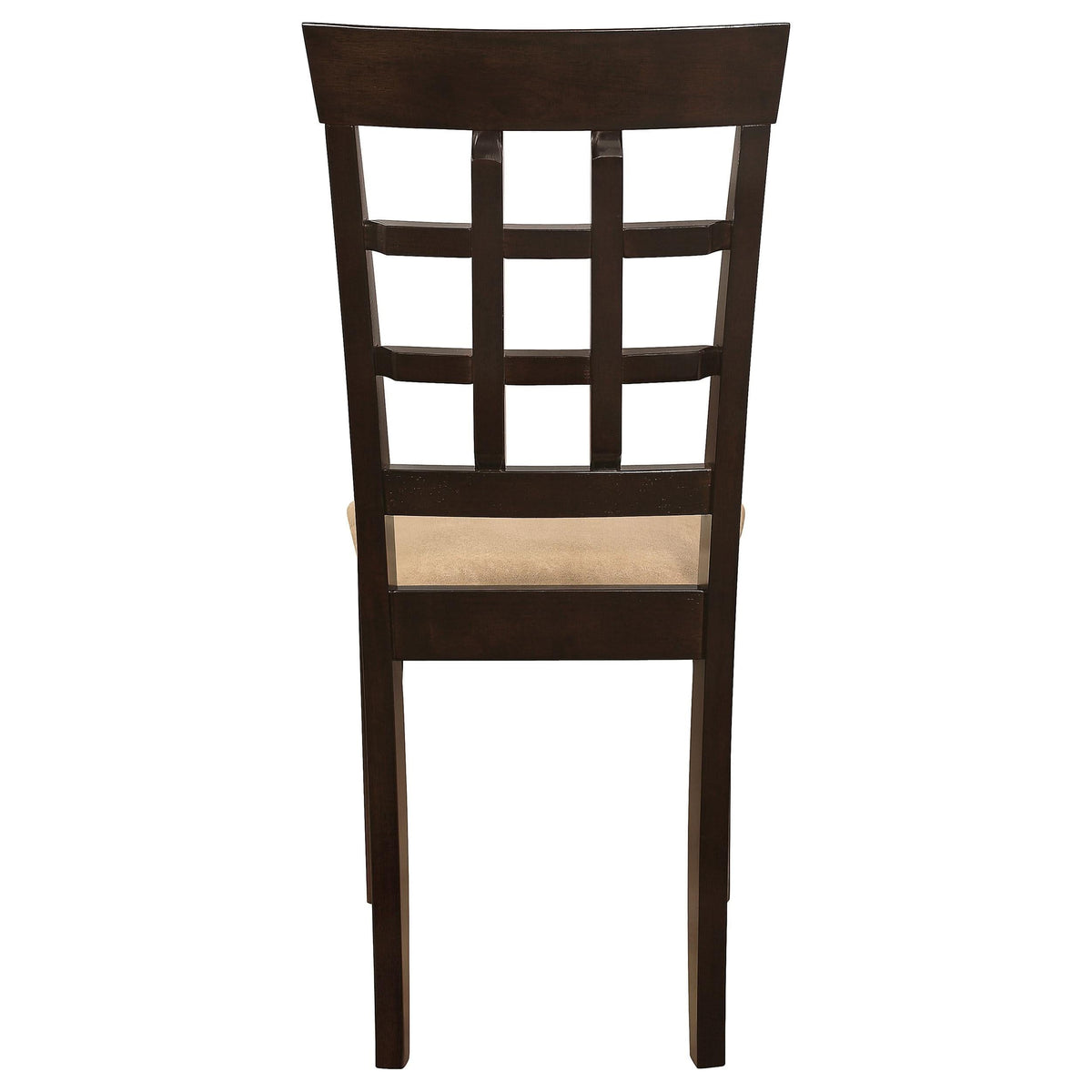 Silla de comedor Gabriel con respaldo enrejado, color capuchino (juego de 2)