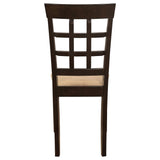 Silla de comedor Gabriel con respaldo enrejado, color capuchino (juego de 2)
