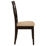 Silla de comedor Gabriel con respaldo enrejado, color capuchino (juego de 2)