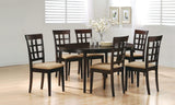 Silla de comedor Gabriel con respaldo enrejado, color capuchino (juego de 2)