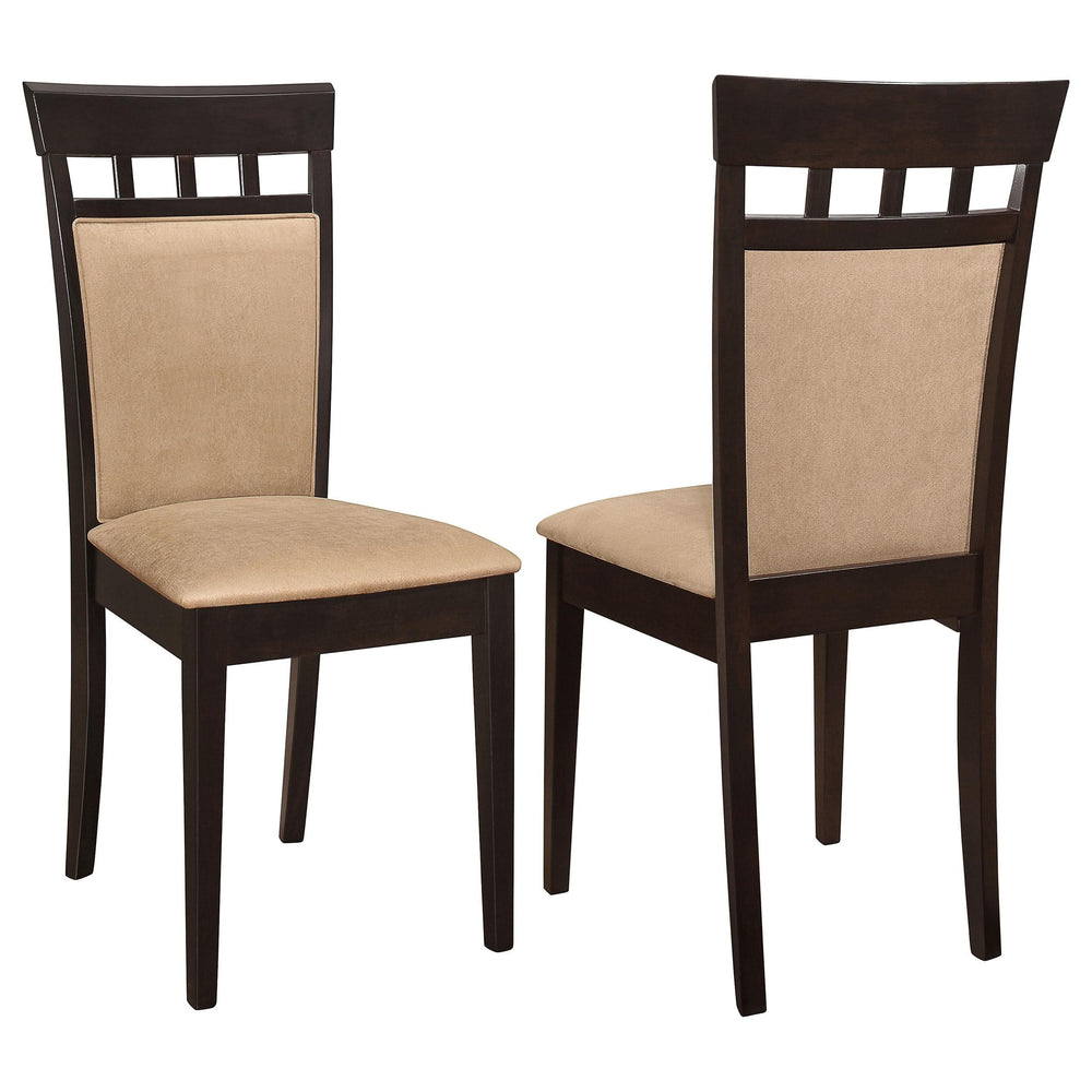 Silla de comedor Gabriel con respaldo cerrado, color capuchino (juego de 2)