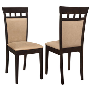 Silla de comedor Gabriel con respaldo cerrado, color capuchino (juego de 2)