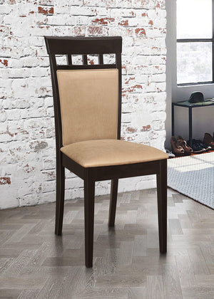 Silla de comedor Gabriel con respaldo cerrado, color capuchino (juego de 2)