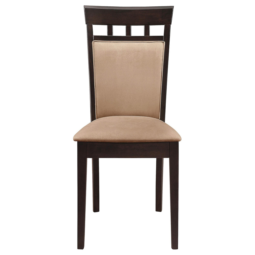 Silla de comedor Gabriel con respaldo cerrado, color capuchino (juego de 2)