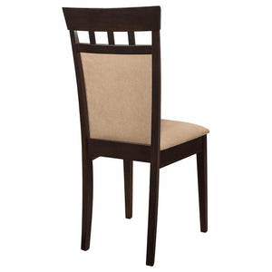 Silla de comedor Gabriel con respaldo cerrado, color capuchino (juego de 2)
