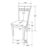 Silla de comedor Gabriel con respaldo cerrado, color capuchino (juego de 2)