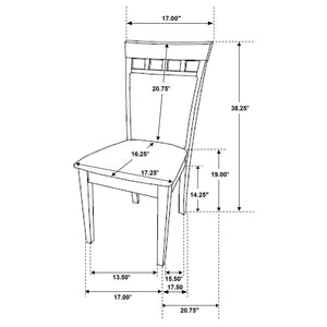 Silla de comedor Gabriel con respaldo cerrado, color capuchino (juego de 2)