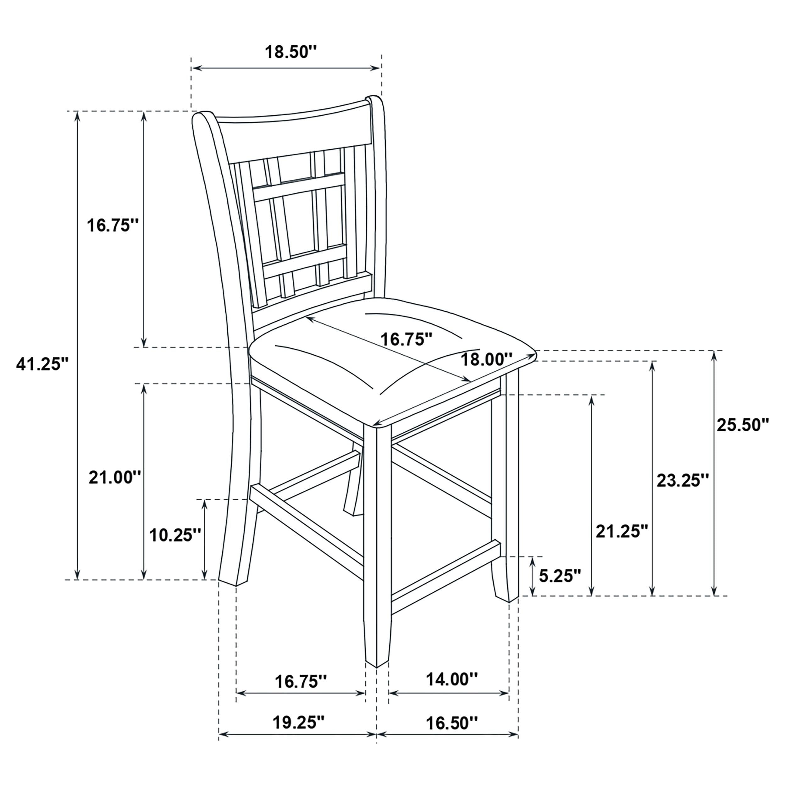 Lavon 5-piece Counter Height Dining Room Set Warm Brown and Tan
