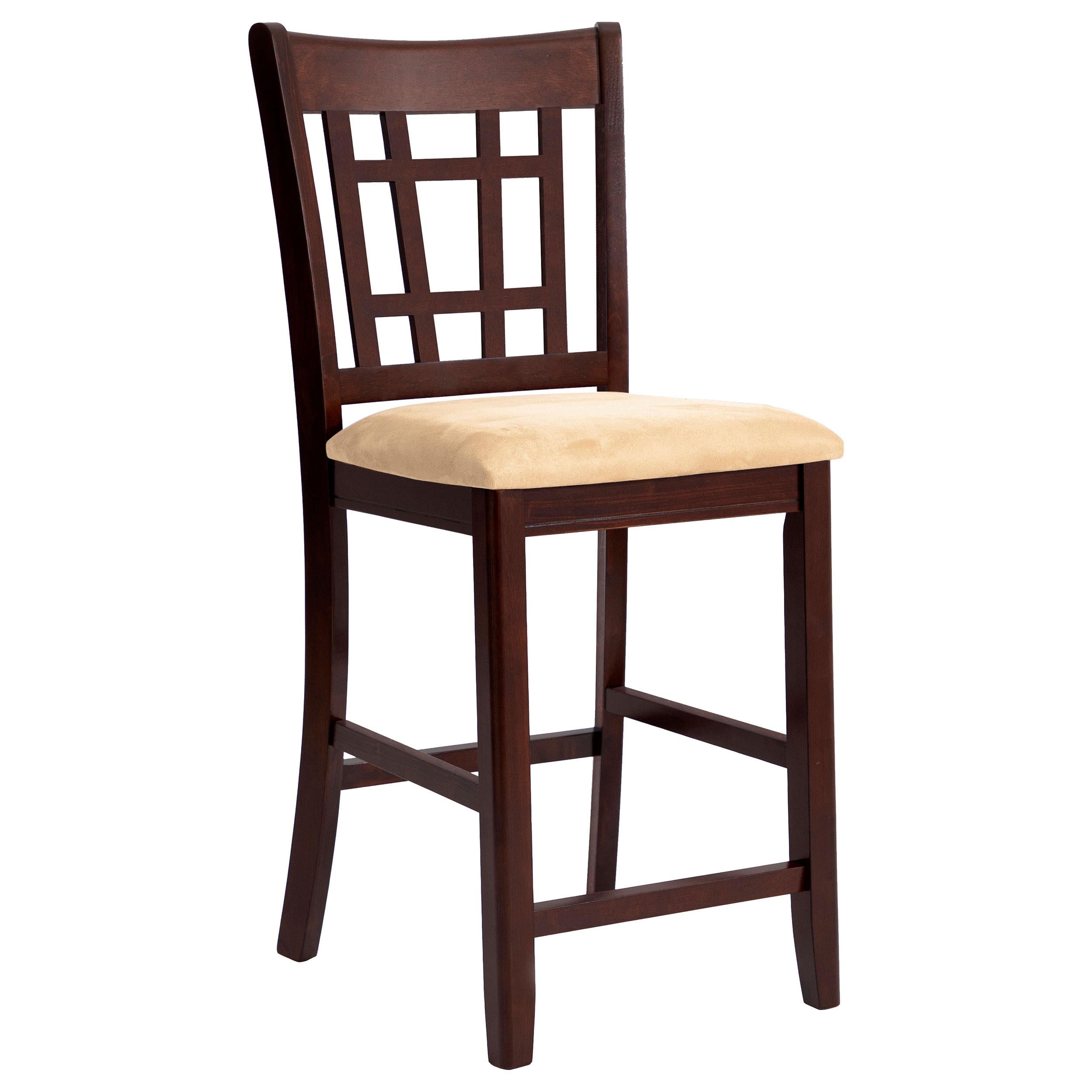 Lavon Wood Counter Chair Tan and Warm Brown (Set of 2)