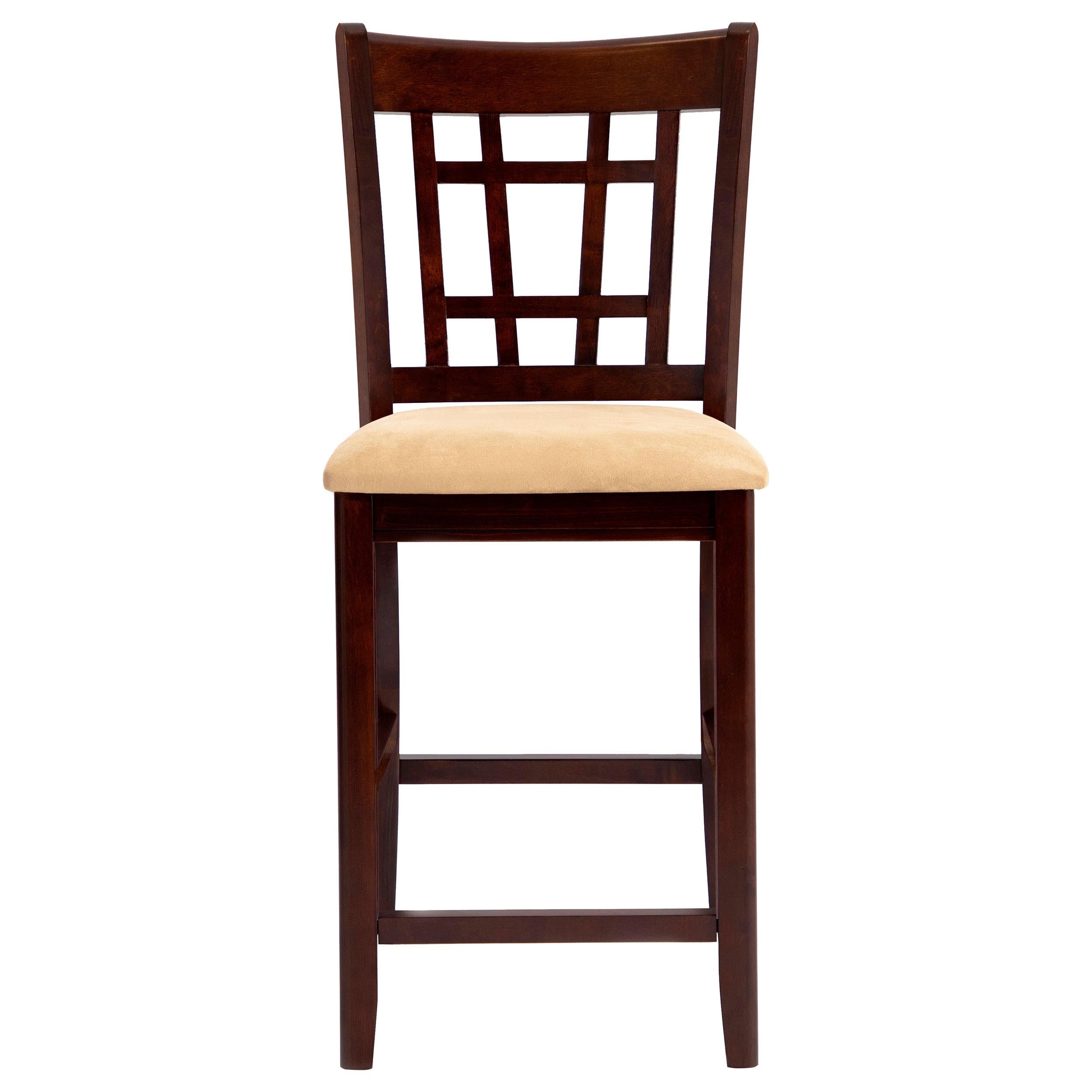 Lavon Wood Counter Chair Tan and Warm Brown (Set of 2)