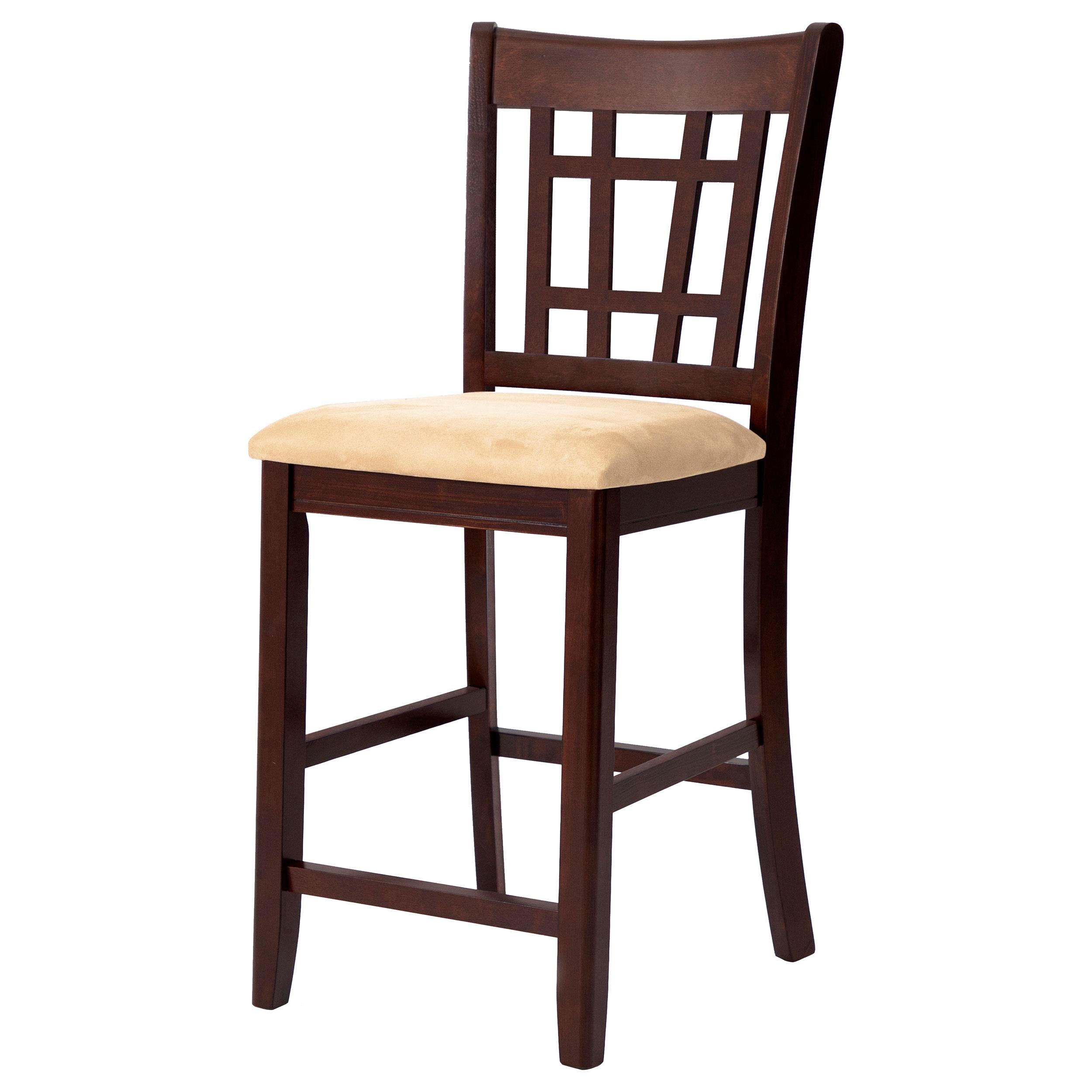 Lavon Wood Counter Chair Tan and Warm Brown (Set of 2)