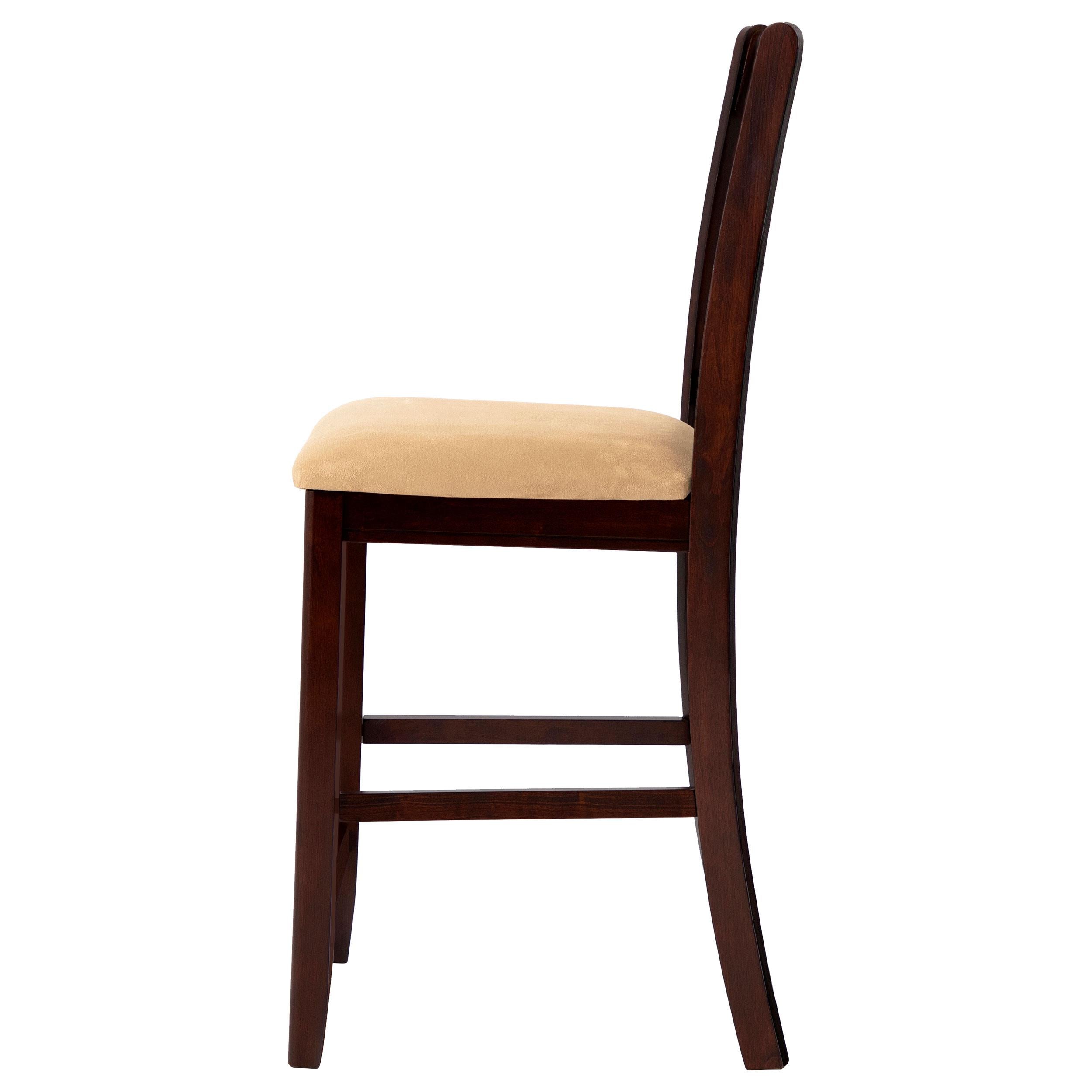 Lavon Wood Counter Chair Tan and Warm Brown (Set of 2)