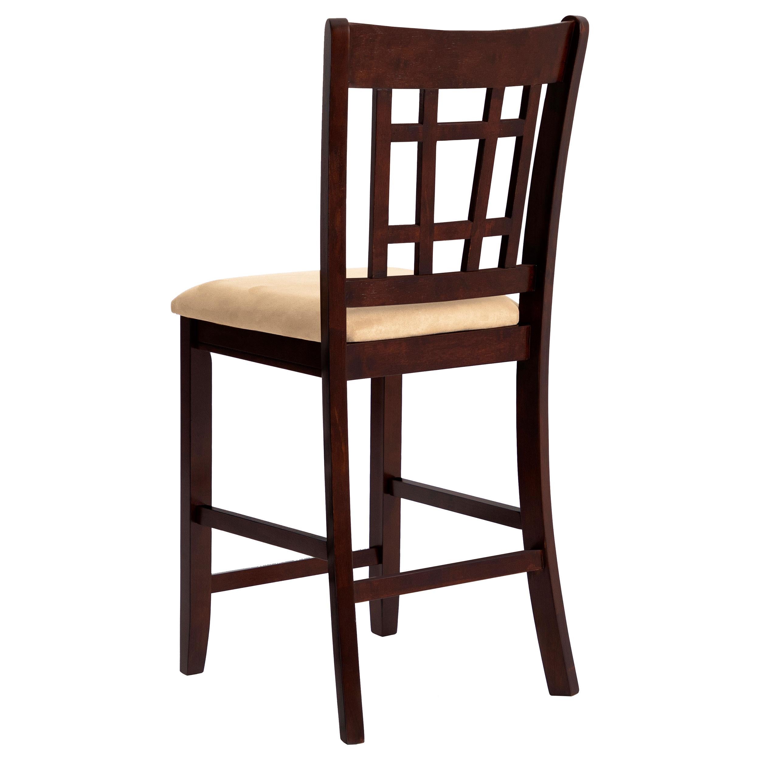 Lavon Wood Counter Chair Tan and Warm Brown (Set of 2)