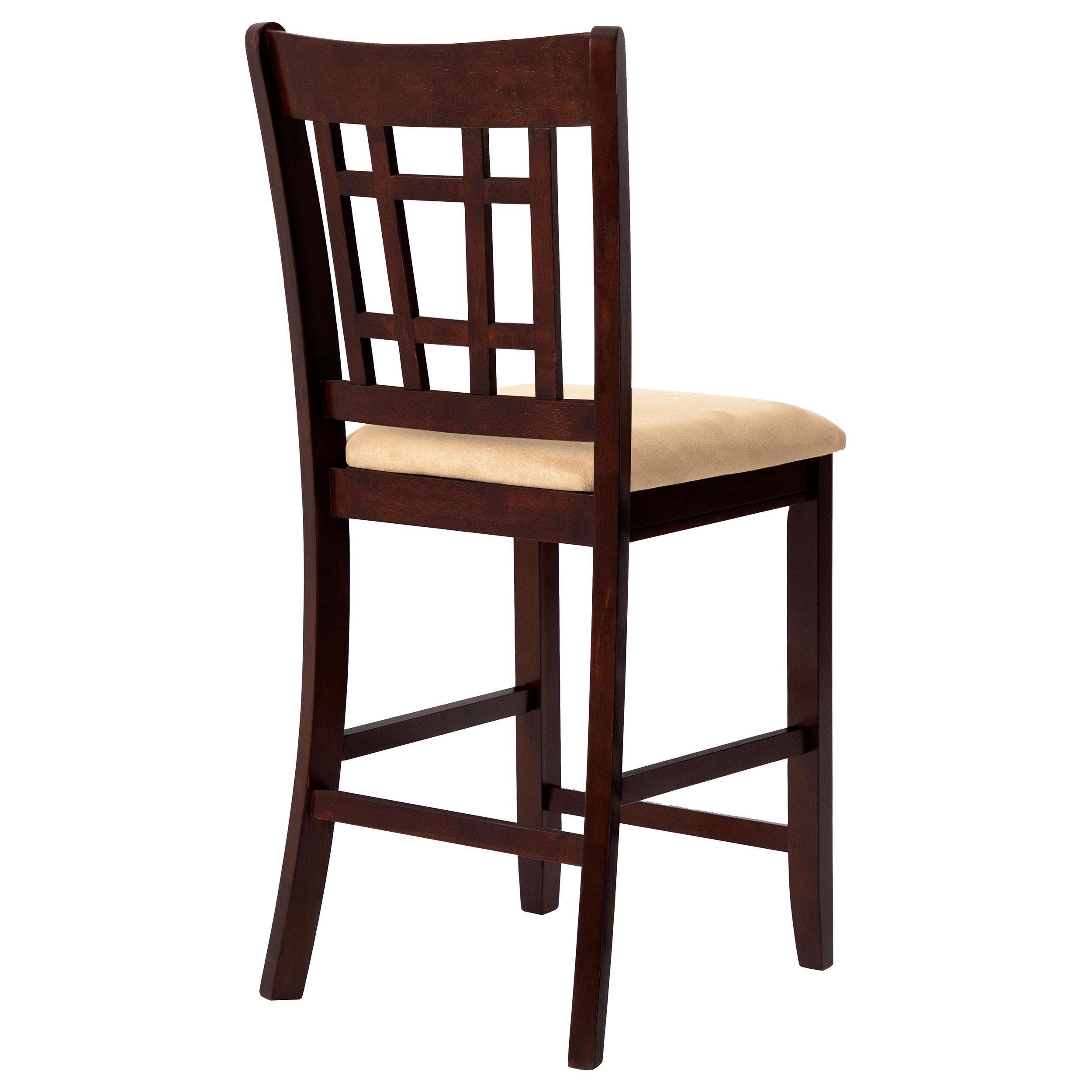 Lavon Wood Counter Chair Tan and Warm Brown (Set of 2)