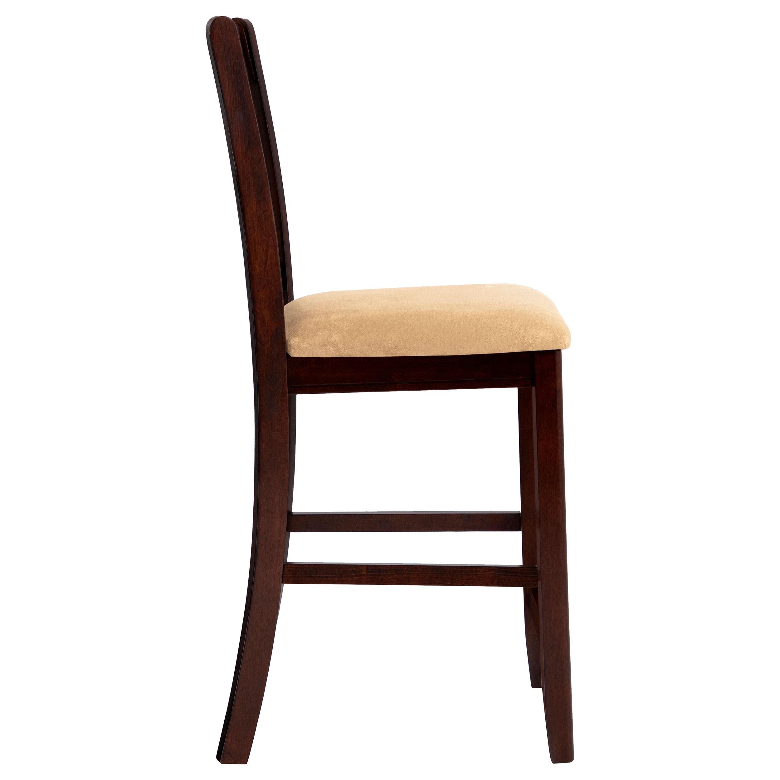 Lavon Wood Counter Chair Tan and Warm Brown (Set of 2)
