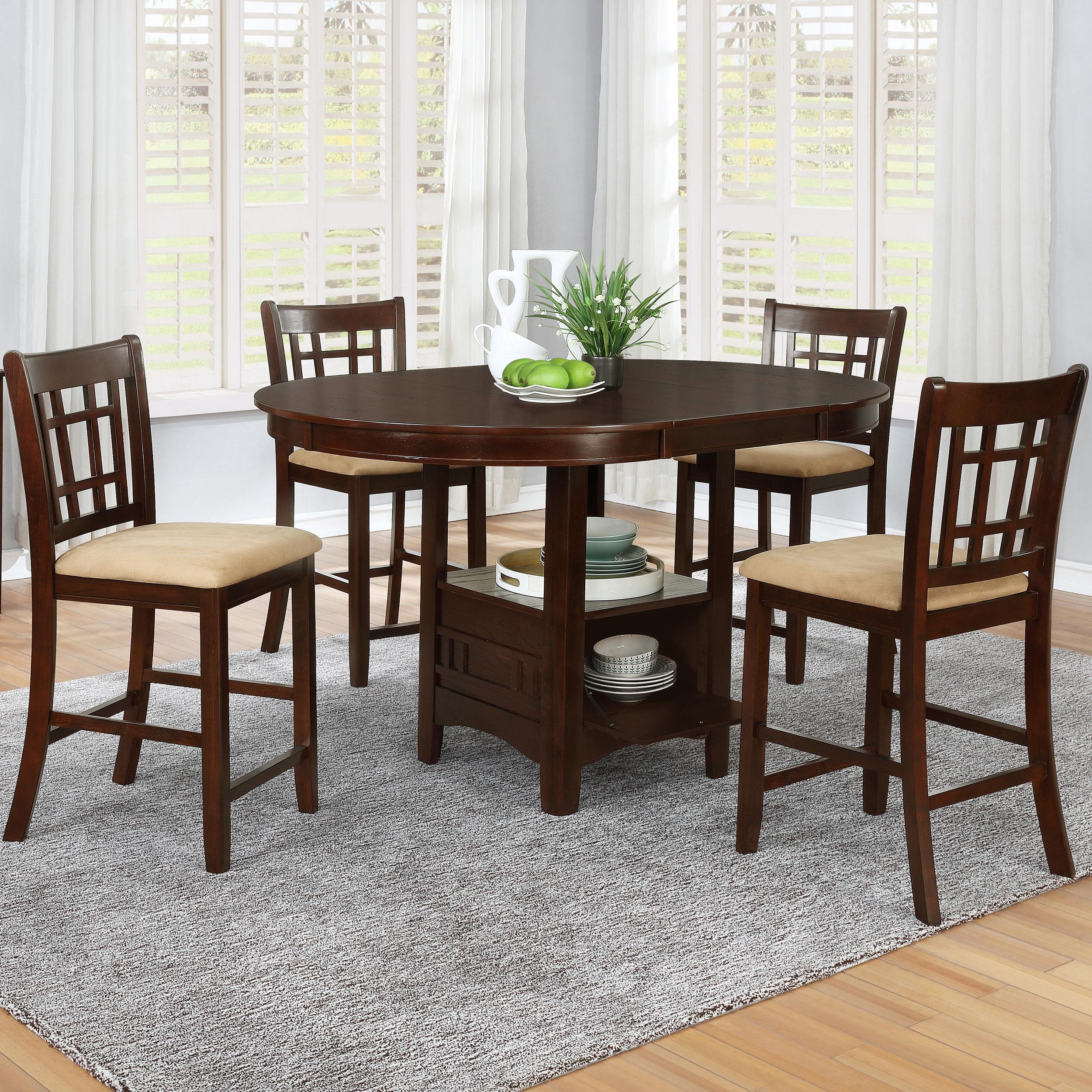 Lavon Wood Counter Chair Tan and Warm Brown (Set of 2)