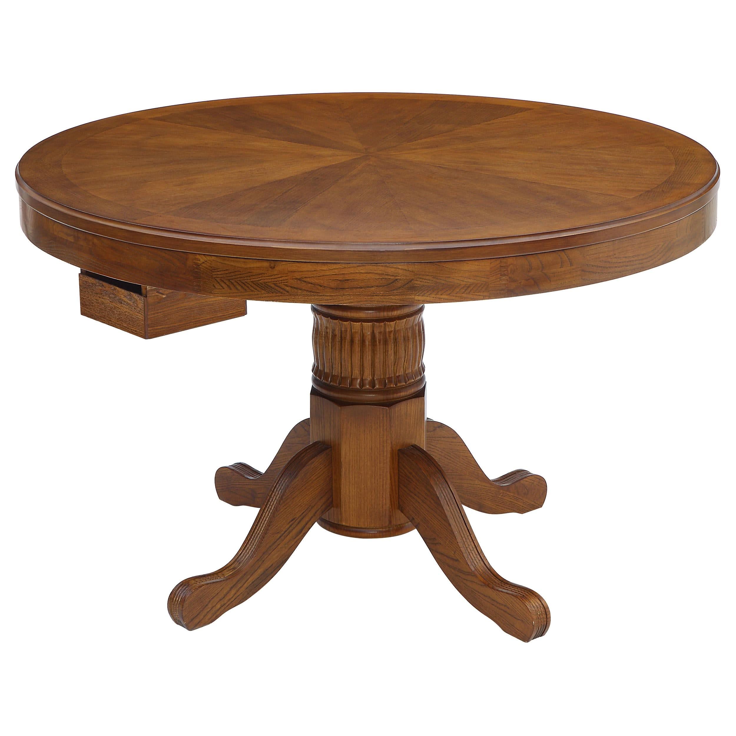 Juego de mesa de comedor y juego 3 en 1 Mitchell de 5 piezas, color ámbar