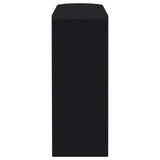 Mesa de bar rectangular Adolfo de 2 niveles para el hogar, color negro brillante