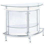 Amarillo Freestanding Glass Top Home Bar Wine Cabinet White