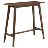 Mesa de bar rectangular Finnick de 47 pulgadas de altura de pub en nogal