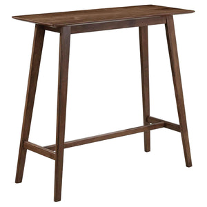 Mesa de bar rectangular Finnick de 47 pulgadas de altura de pub en nogal